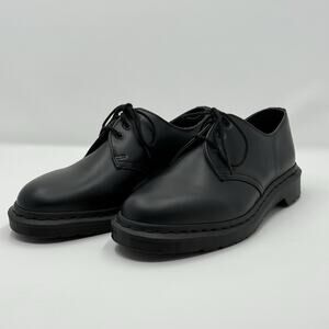 Dr Martens 1461 Mono Black Smooth Leather Oxford Shoes Mens 8 Womens 9 New